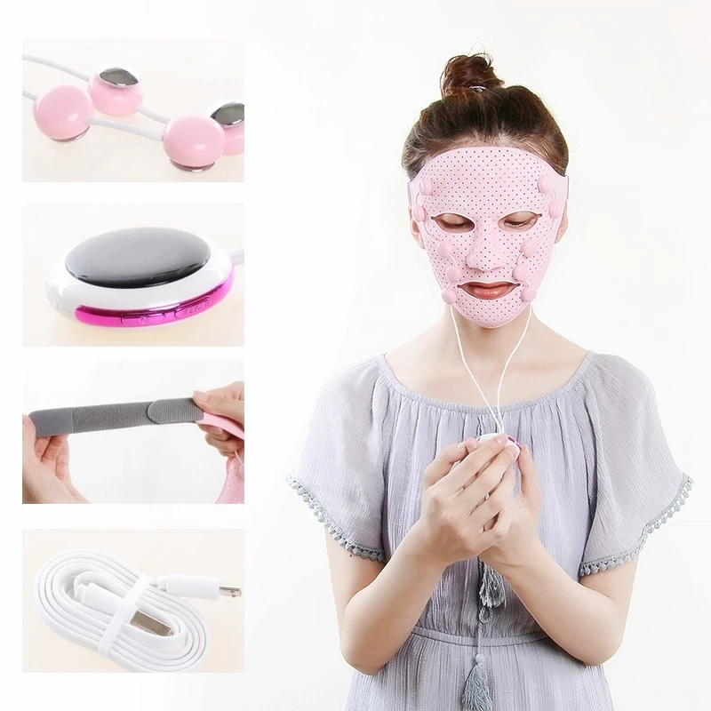 Электрическая вибрация лица спа массаж омоложения кожи против морщин маска для