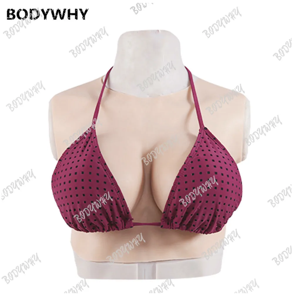 High Rock Silicone Prosthesis Breast Round Neck G Cup Artificial Breast Male Change Female Artificial Breast Factory A of Hair