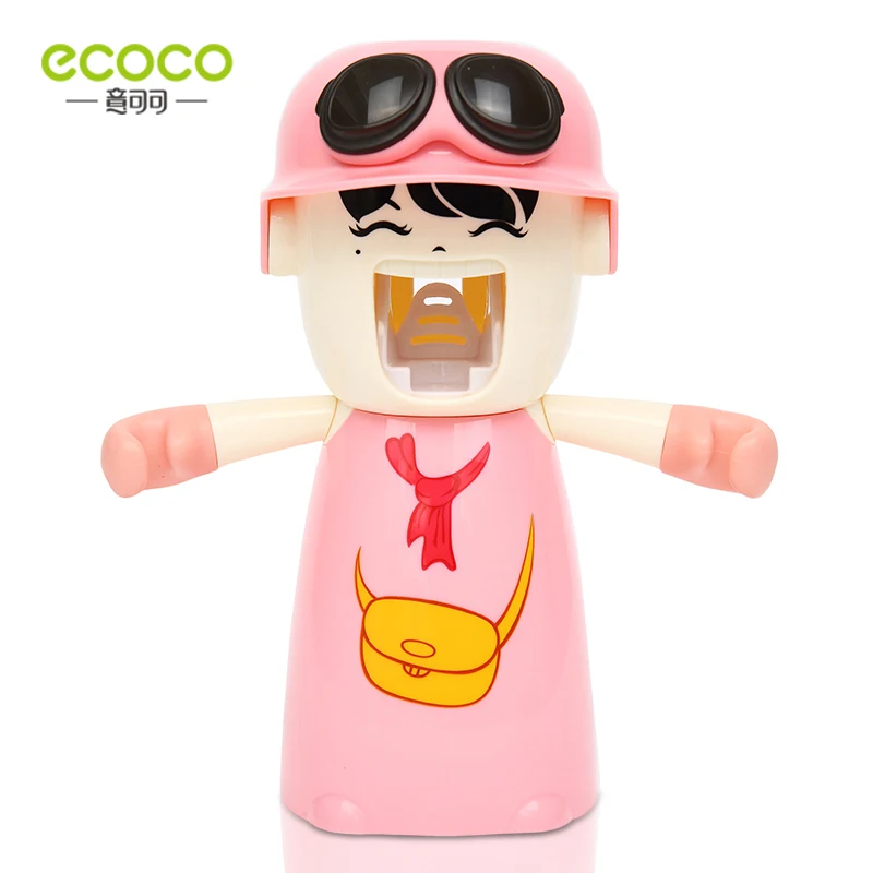 

ECOCO Cartoon Children Toothbrush Holder Set Creative Cute Lazy Automatic Squeeze Toothpaste Wall Hanging Toothpaste Squeeze