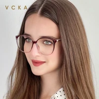 vcka big frame reading glasses women tr90 frame prescription optical eyewear anti blue light computer eyeglass 50 to 600
