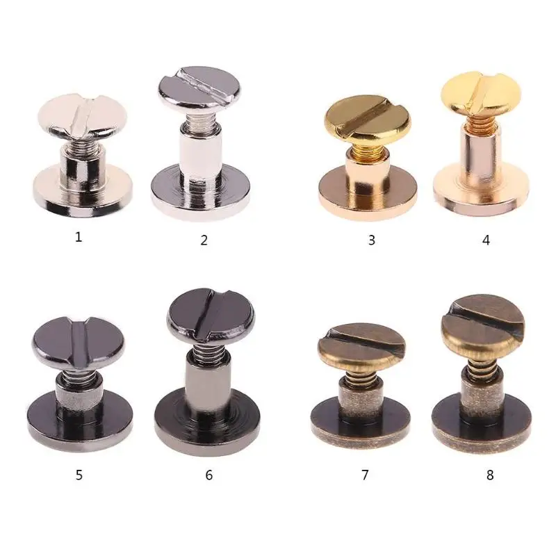 20 шт медный кожаный ремень бумажник Твердые латунные украшения для ногтей винты |