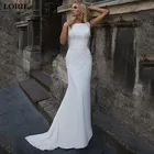 Свадебные платья LORIE с юбкой-годе 2020 мягкое женское пляжное платье для невесты Сексуальная задняя часть