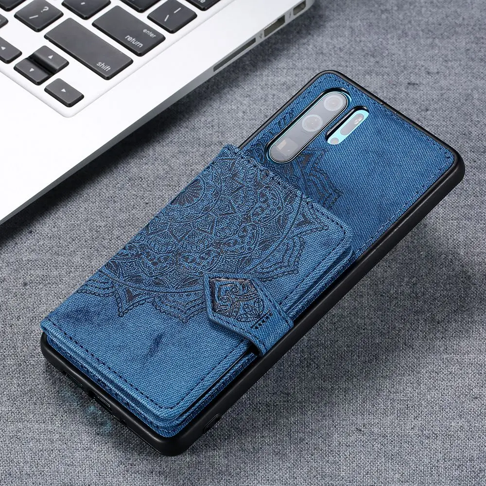 LAPOPNUT тонкий гибридный тканевый карточка из ткани Слоты Чехол для телефона HUAWEI P30