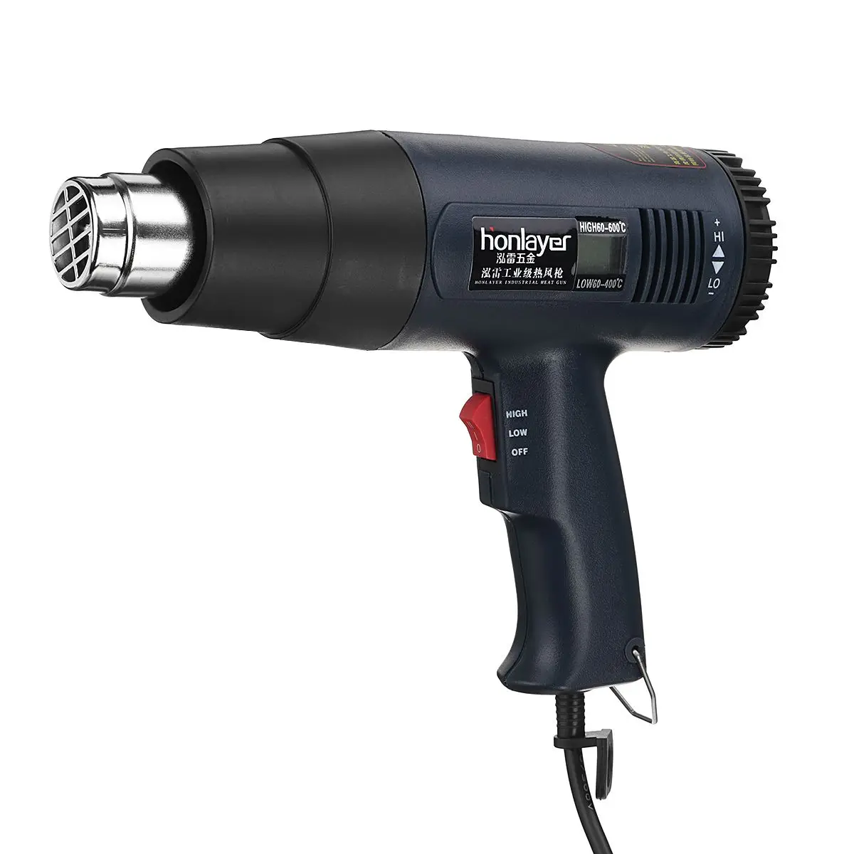 

220V 2000W Heat-Gun Variable 2 speed 60-600°C Precise Temperatures Control Electric Hot-Air-Gun With Digital Display