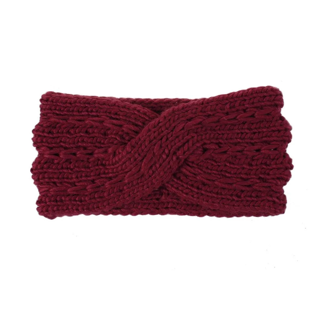 Fashion Women Girls Headbands Winter Cross Braided Headband Ear Warmer Head Wraps Hair Accessories For Women accesorios mujer