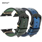 Ремешок DEETLE кожаный ремешок для часов ручной работы, винтажный кожаный браслет для часов Apple Watch, 45 мм, 44 мм, 40 мм, серия 765423, iWatch 41 м, 38 мм