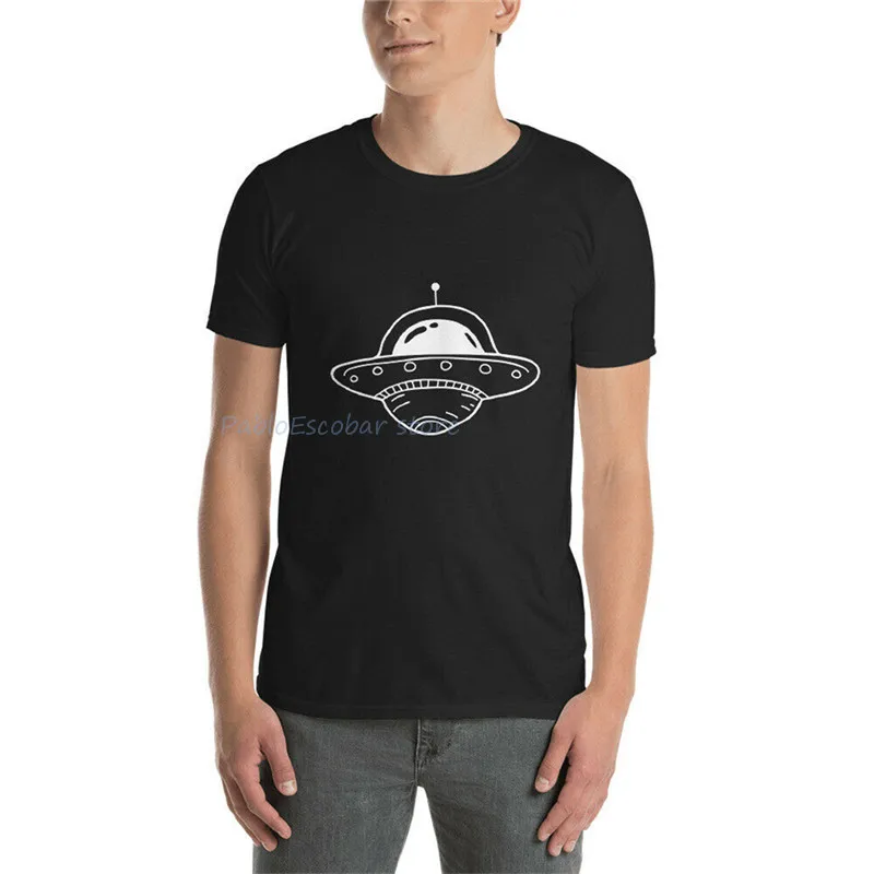 

Ufo Alien Abduction Flying Saucer Space Funny Black Short-Sleeve Unisex T-Shirt Harajuku Tops Fashion Classic Tee Shirt