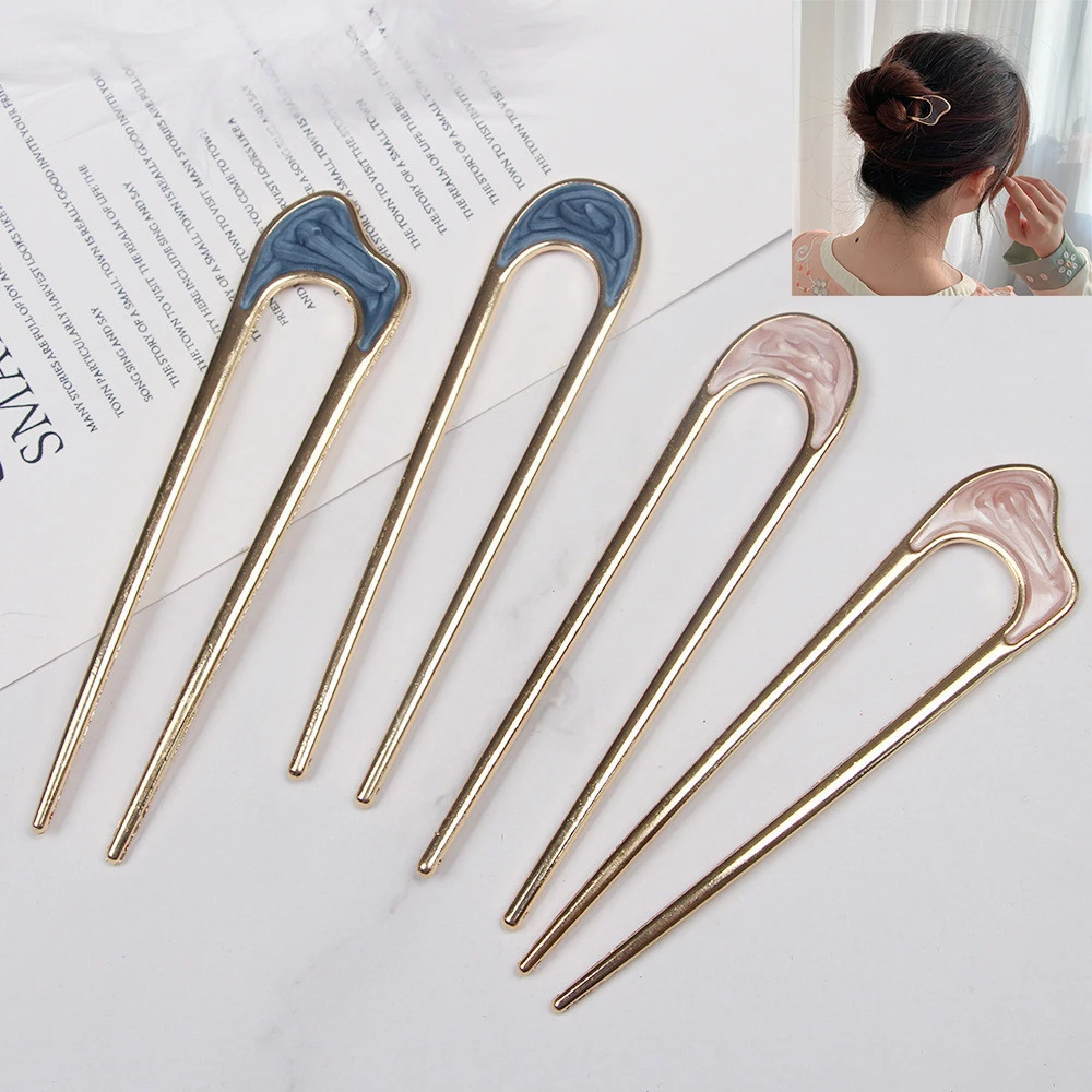

Fashion Simple Hairpin Alloy Metal Conch Shell Hair Sticks For Women Headwear Girl Hair Tools Bun Maker Hair Accessories