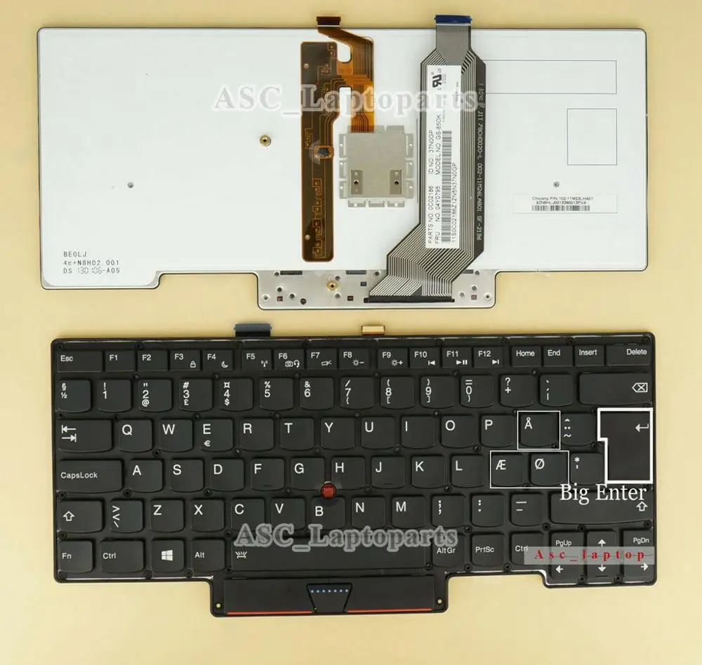 Новая Датская клавиатура DK Dansk Tastatur для lenovo Thinkpad X1 Carbon 1st Gen 2013 00HT009 с подсветкой без
