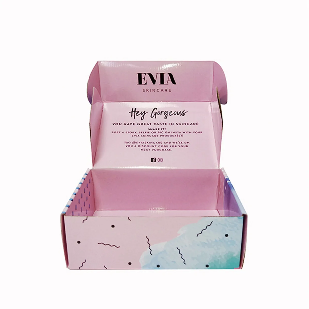 Косметические розовые коробки из гофрированного картона с принтом на заказ | Дом