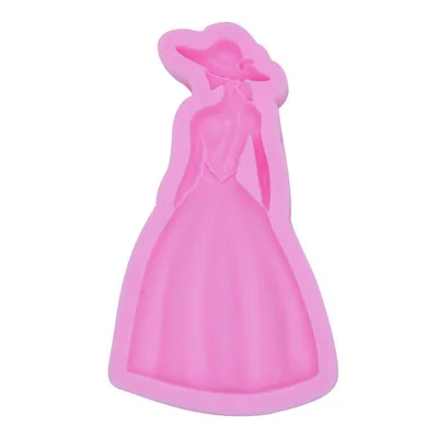 

4 Beautiful Girl Head Body Shape Silicone Molds Fondant Cakes Soft Clay Handmade Crafts