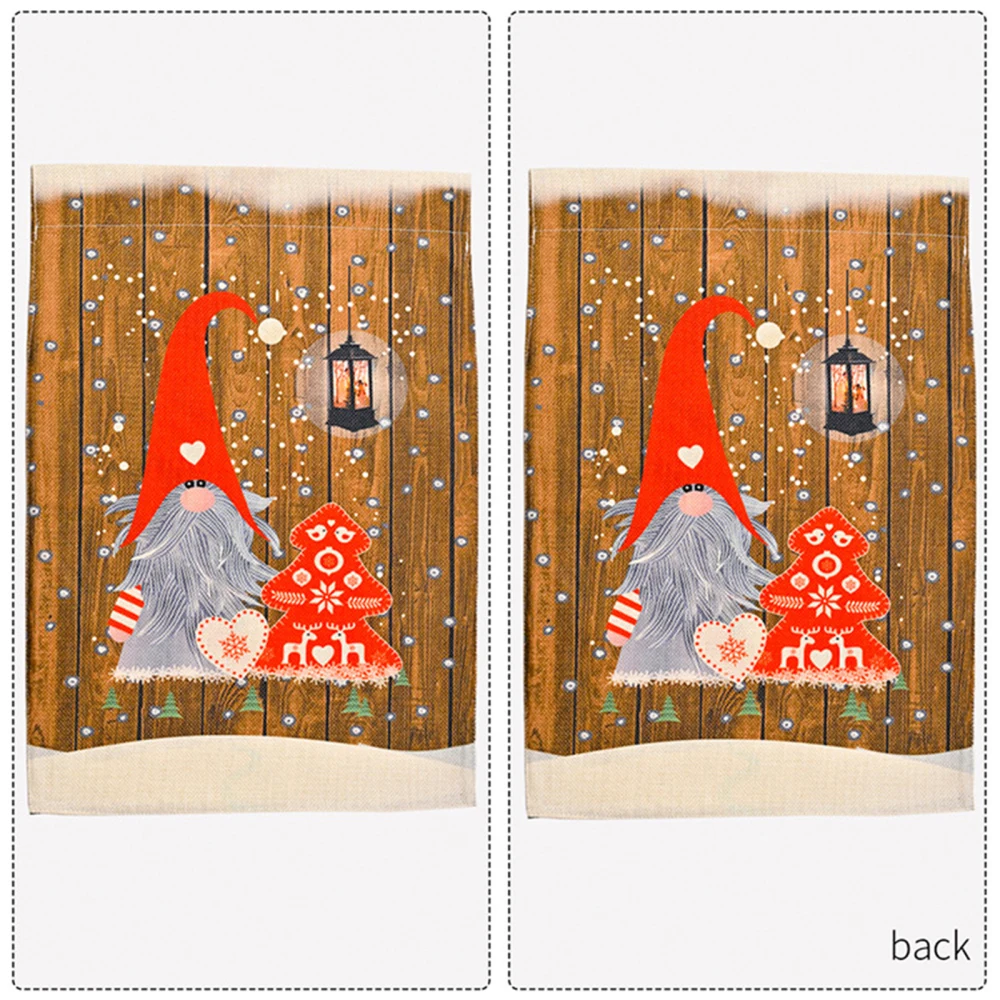 

Garden Welcome Flags For Christmas Decor Rudolph Elves Pattern Outdoor Hanging Colorful Holiday Party Snowman Courtyard Banners