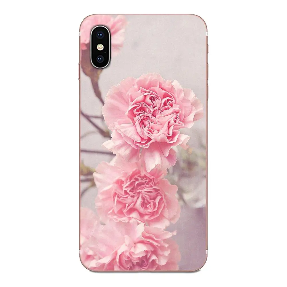 Красивые розовые гвоздики с цветами для Xiaomi CC9 CC9E Mi 3 4 4i 5 5S 6 6X 8 9 SE Play Plus Pro Lite A1 Mix 2 Note
