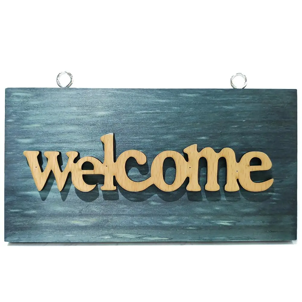 Винтаж с изображением синего дерева плакат деревянный открытый закрытый Добро