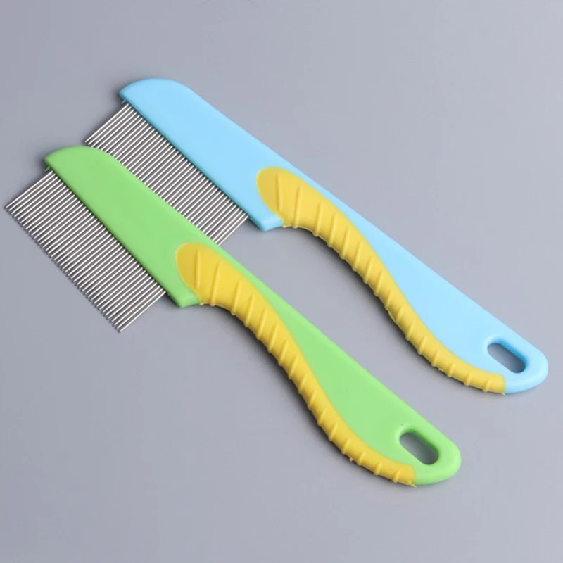 Расческа от вшей для домашних питомцев собак кошек из нержавеющей стали длинная