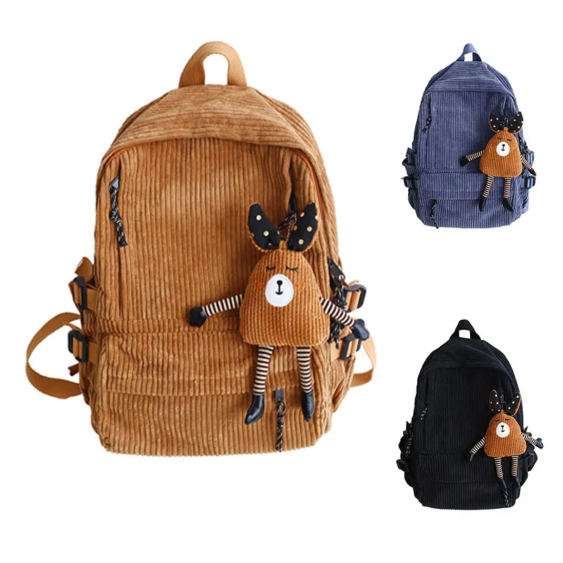 

Fashion Women Backpack Pure Color Stripe Harajuku School Bag Teenage Luxury Girl Backpack Female Cute Bagkpack