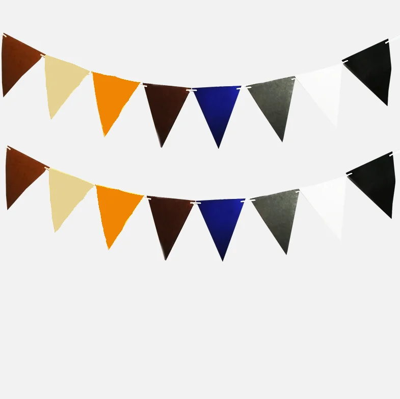 

Brow Grey Black White Yellow Pennants Bunting Banner Easter Day Happy birthday banner 16 Flags Hang Garland Decoration Supplies