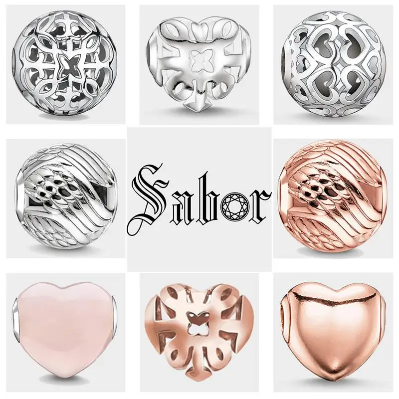 Аксессуары DIY бусины орнамент сердце Крылья Любовь Шарм серебряный цвет