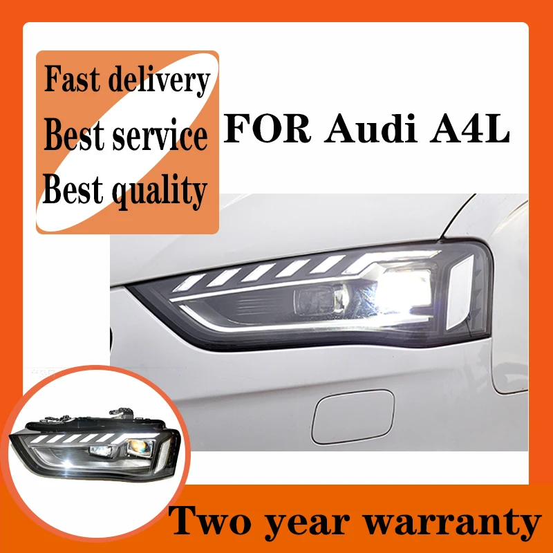 For Audi  A4L LED Headlights Assembly 2013-2016 A4  Head Lights DRL Dynamic Turn Signal House Projector Len