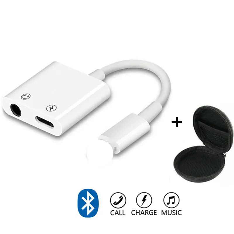 Для lightning/3,5 мм Aux Jack кабель для наушников IOS 12,3 для iPhone X 8 7 Plus XS Max Bluetooth Adaptador вызова аудио адаптер