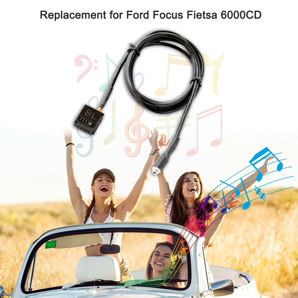 Автомобильный Aux in аудио кабель с 4 Инструменты для удаления Замена Ford Focus Fietsa