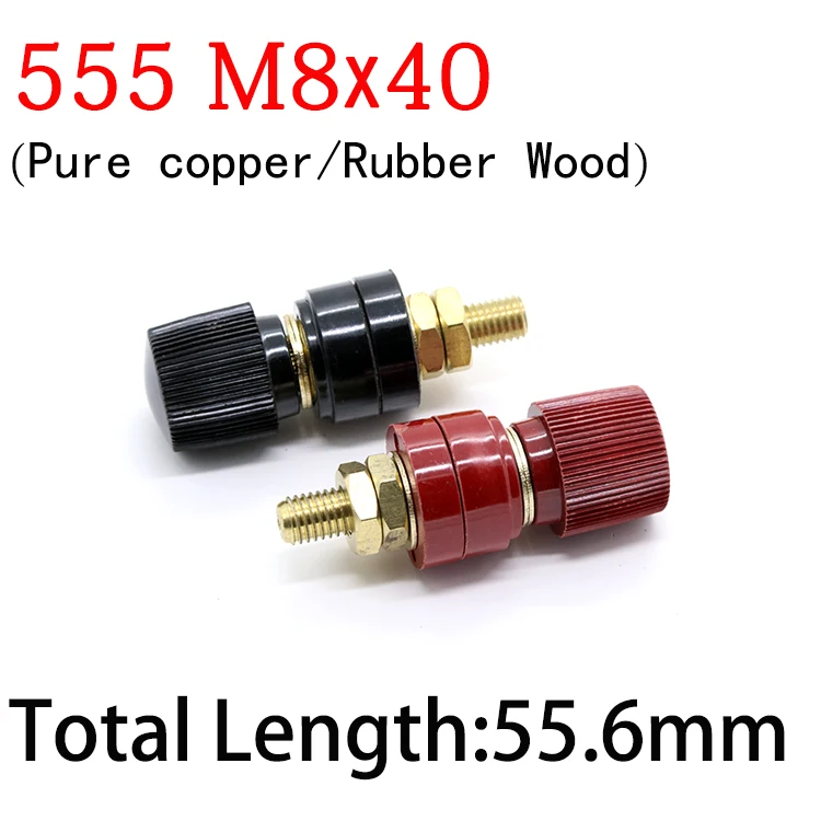 

Copper 555 M8x40 Wire Binding Post Thread Screw Dia 8mm Lithium Battery Weld Inverter Clamp Power Supply Connect Terminal Splice