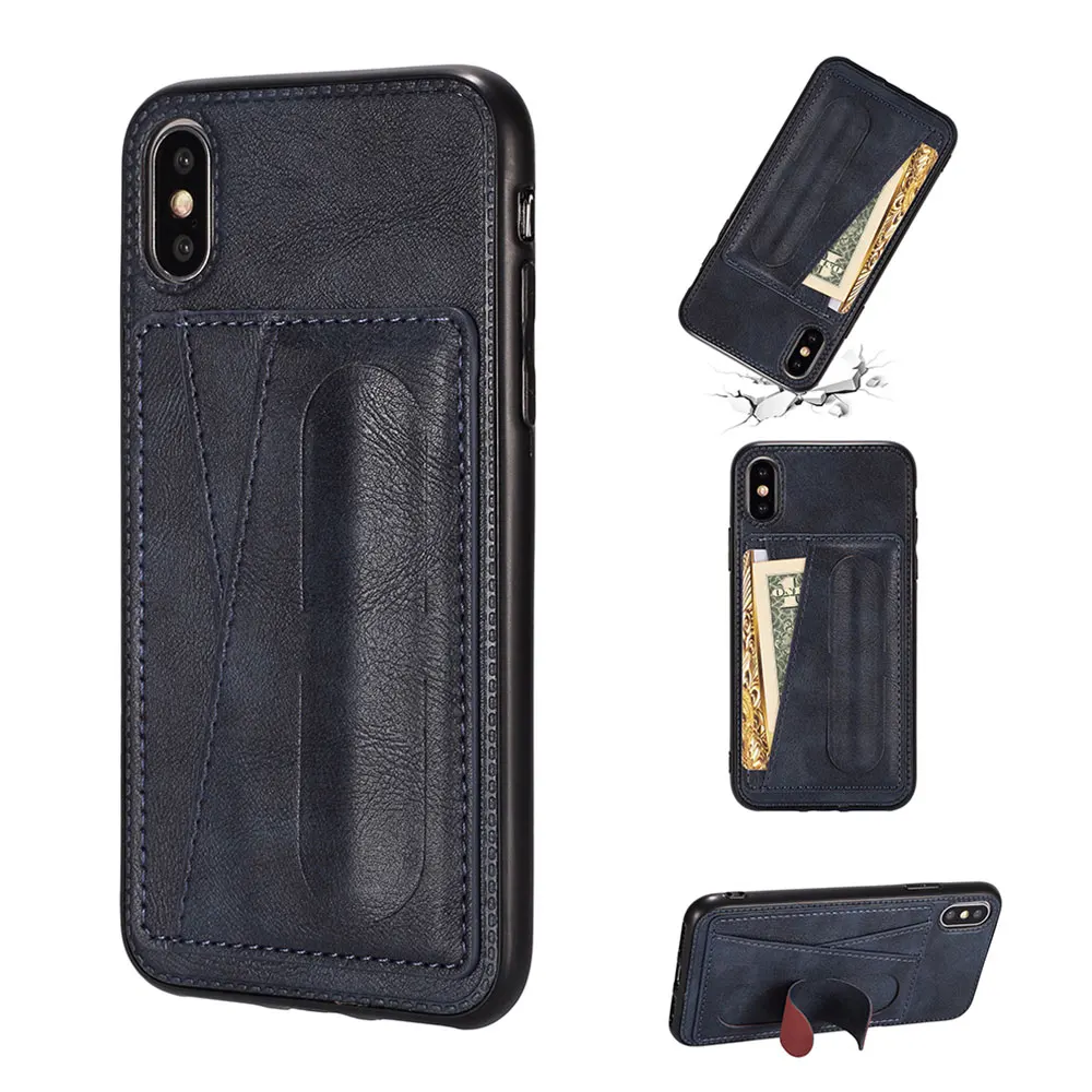 KISSCASE Card Slot Case For iPhone Xr Xs Max 6 6s Cover Leather 7 8 Plus X Pouch Coque Capinhas |