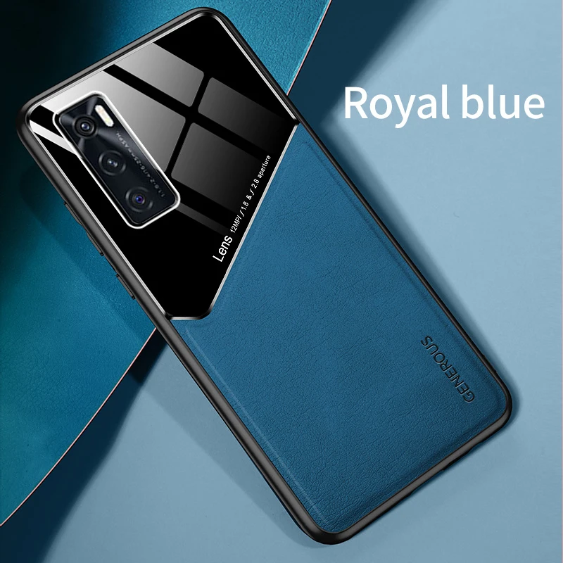 Uftemr зеркальный поликарбонатный кожаный чехол для VIVO V20 SE Y20 Y30 Чехол Мягкий ТПУ