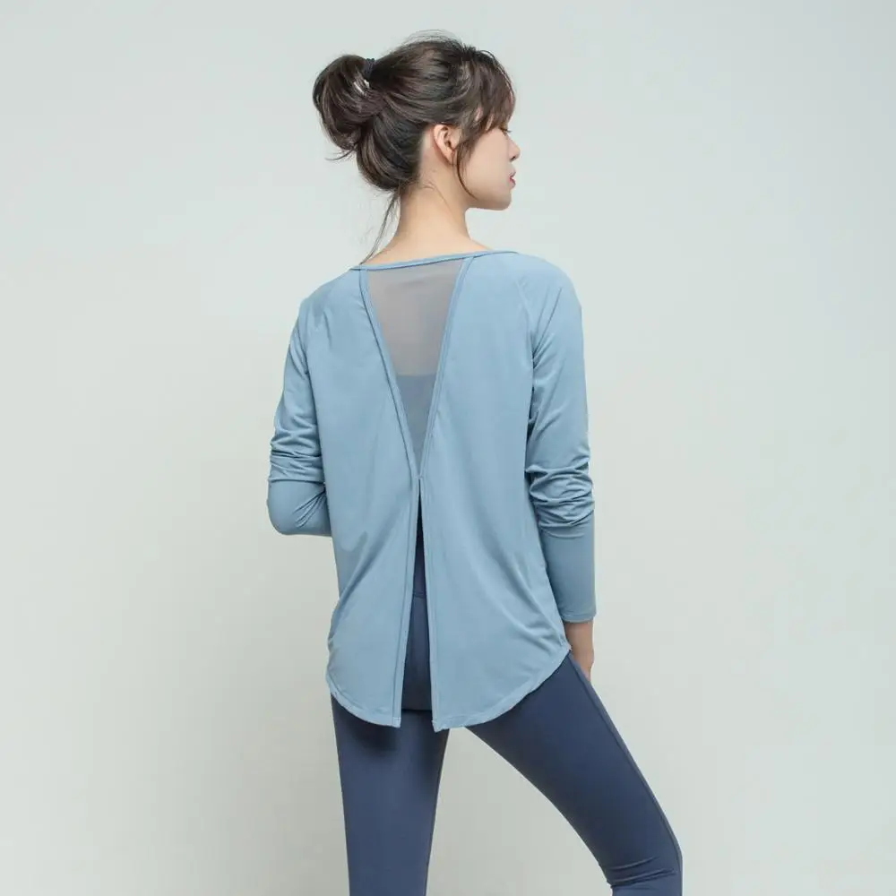 Женская футболка для йоги спортивная одежда тренажерного зала быстросохнущая