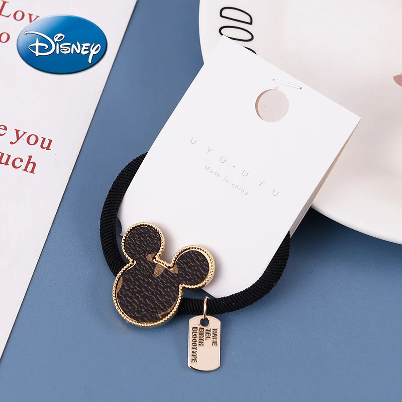 

Disney Mickey Mouse Hair Accessories Cosplay Accessories Headband Retro Leather Hair Rope Rubber Band Ball Head Rope