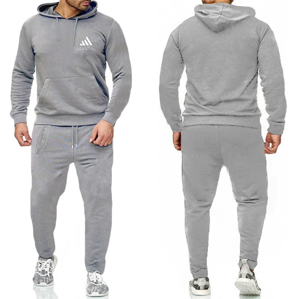 

2021 Brand Printed 2-piece Sportswear Men's Hooded Sweatshirt + Pants Pullover Casual Mana Suit Hooded Sportswear Comfortable Su
