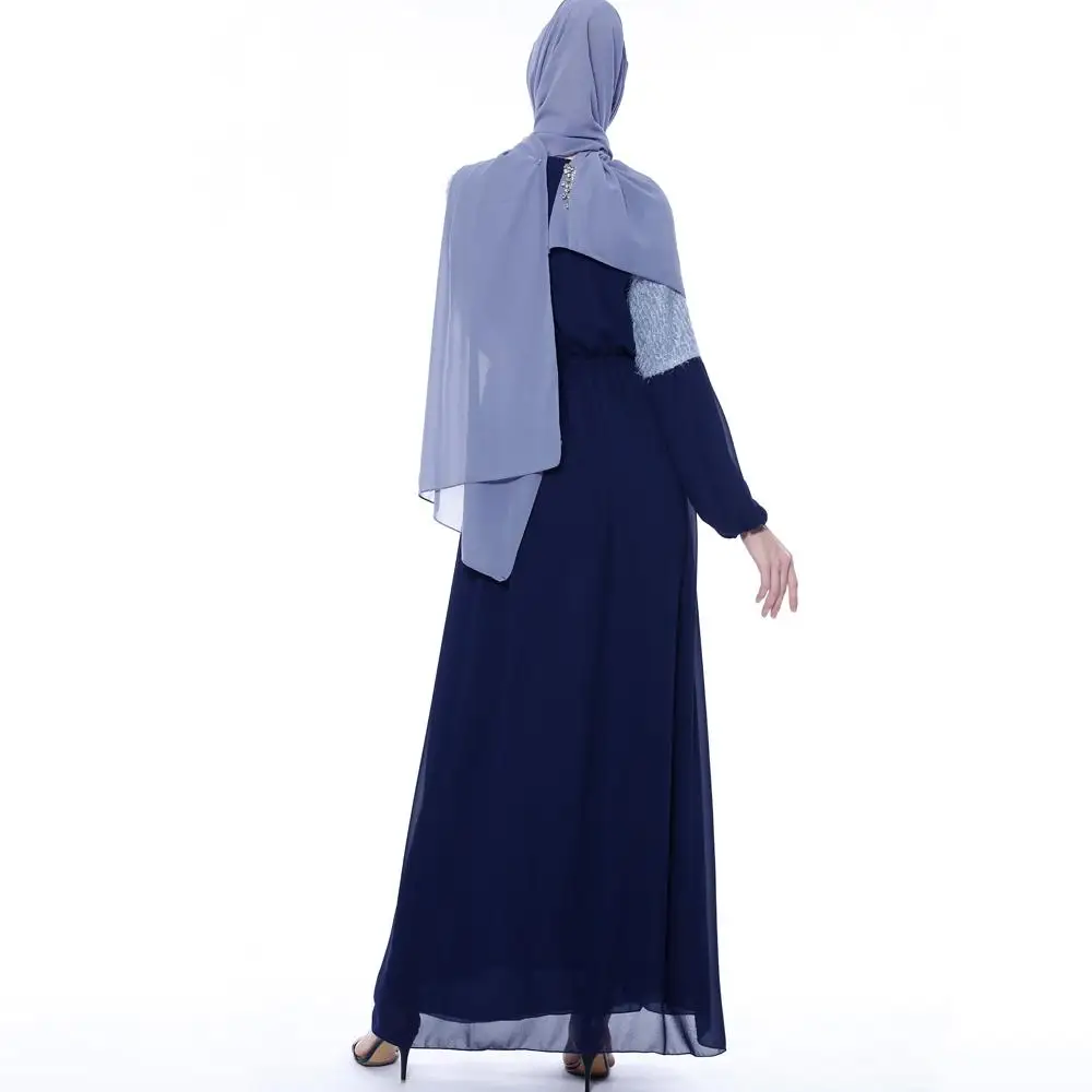 Элегантное платье dubai abaya джилбаба мусульманский Для Женщин Платье макси с