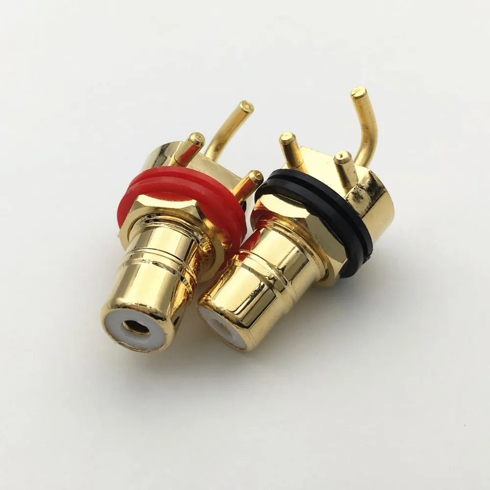 10 шт. высококачественный медный разъем RCA HIFI гнездовой аудио 3-контактный PCB