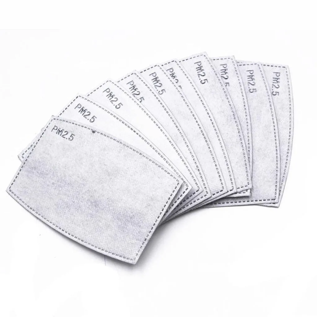 

52pc Pm2.5 Activated Carbon Filter For Face Cover Breathing Insert Protective Fashion Mask Designer Fashion Mask Pattern