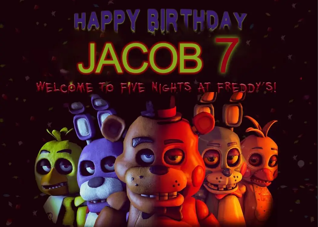 Виниловый фон для фотосъемки пять ночей у Фредди 220X150 см|Фон фотосъёмки| |