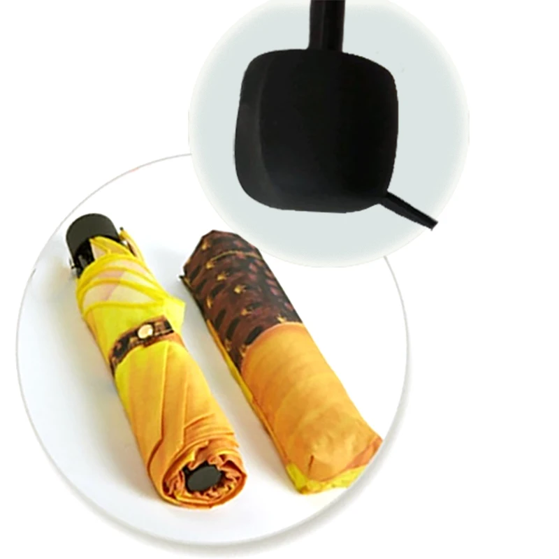 Складной зонт с подсолнухом Женский дождевой подарок для женщин и девочек желтый