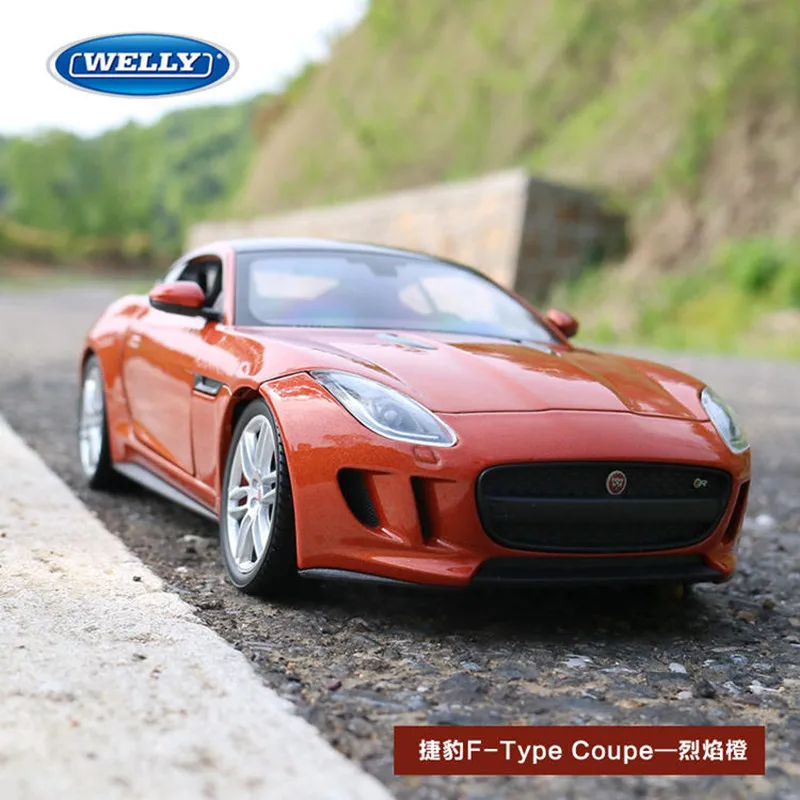 Модель автомобиля WELLY 1:24 Jaguar F-Type из сплава модель украшение коллекция подарок