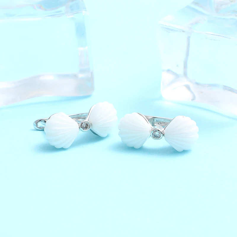 Модные женские серьги в форме банта u-образные керамические сделанные из