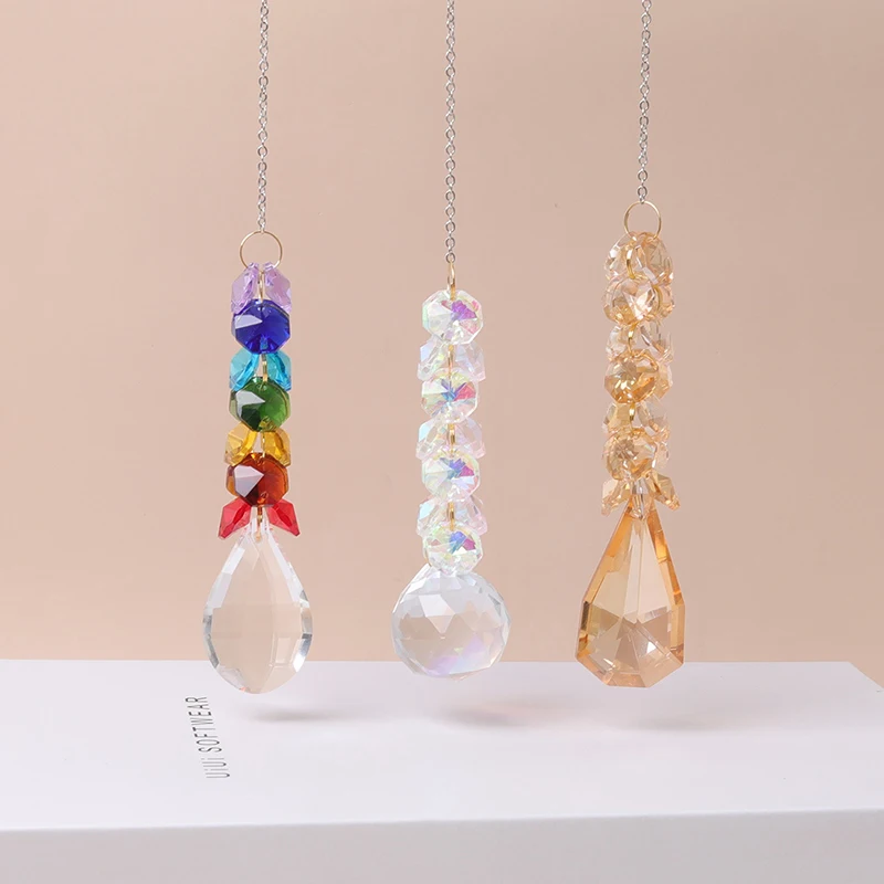 

Crystal Tree of Life Catchers Crystals Ball Pendant Rainbow Maker Hanging Suncatcher Window Ornament Home Garden Decor