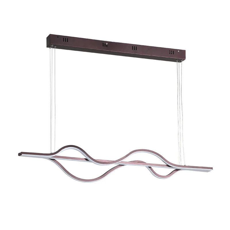 

L1000mm Chandelier Remote Controller Coffee Finish Hanging lamp Modern Led Dimmable Chandelier For Dining room kitchen yrandol