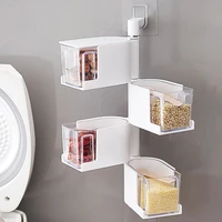 new seasoning storage container wall mounted rotatable condiment box kitchen storage box multi layer drawer condiment box