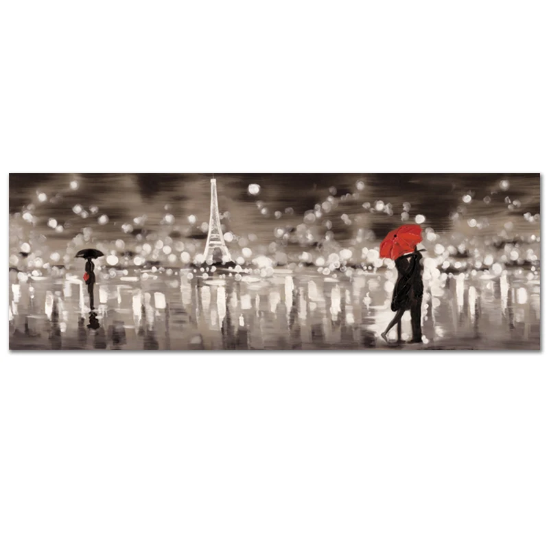 Абстрактная Картина на холсте с изображением пейзажа во французском стиле