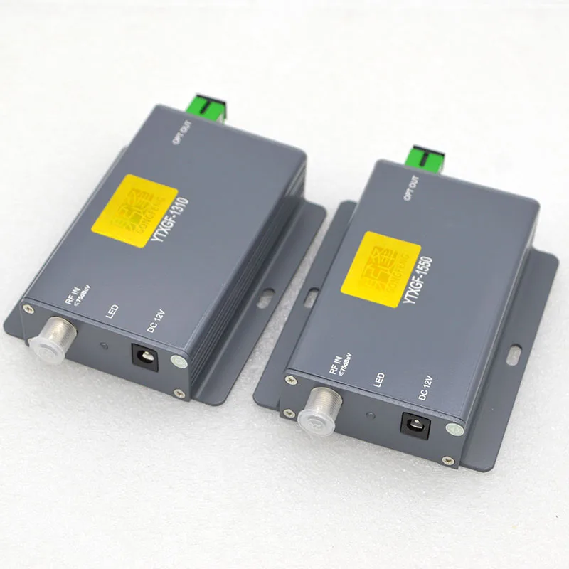 New FTTH Indoor YTXGF1550 Optical Fiber Transmitter 1550nm CATV Optical Transmitter SC/APC Connector DC12V RF input Wholesale