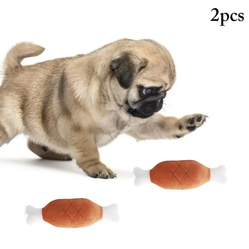 

2Pcs Dog Cat Toy Bite Resistant Plush Squeak Dog Toy Pet Puppy Chew Squeaker Squeaky Sound Duck Fruit Pet Kitten Doggy Toys