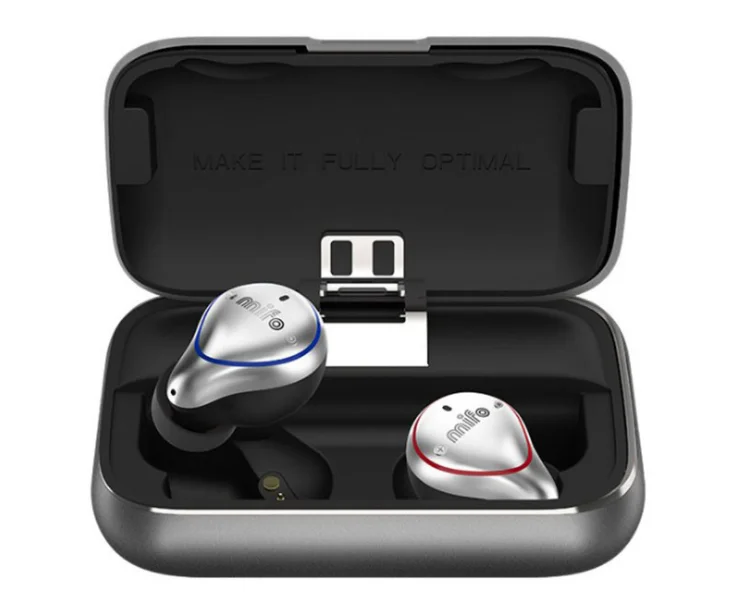 Newst Mifo O5 Pro Bluetooth TWS Беспроводные Наушники Hi-Fi handfree наушники с зарядной коробкой для телефона - Цвет: Gray profession
