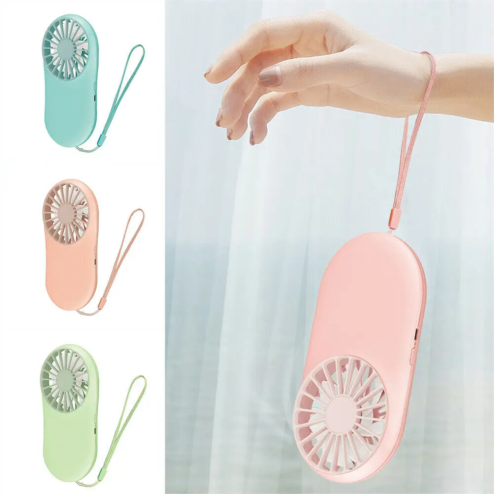 

USB Rechargeable Mini Fans Hand-Held Fan Air Cooler Portable Travel 3 Speed Pink Green Blue Fashion Mini Summer Fan
