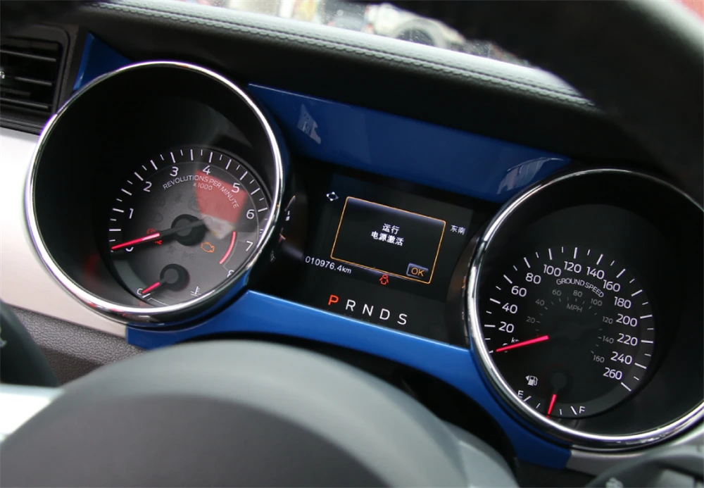 

ABS Car Interior Decoration Instrument Panel Decoration Trim for Ford Mustang 2015+ Stylish Decals Colorful Car Stickers