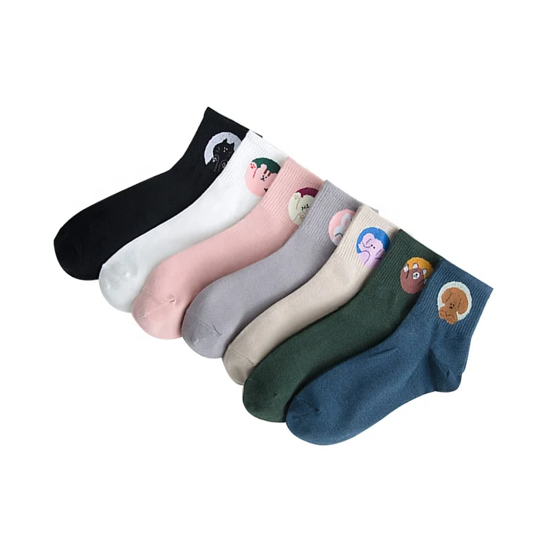 

Plusox Japan Style Customized School Short Purity Cotton Sox Ladies Cartoon Boat Sock Woman