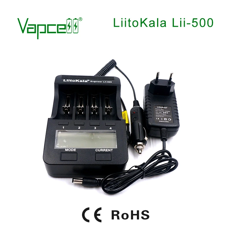 Зарядное устройство Liitokala Lii-500 для литий-ионных аккумуляторов 26650 21700 20700 18650 18350 14500