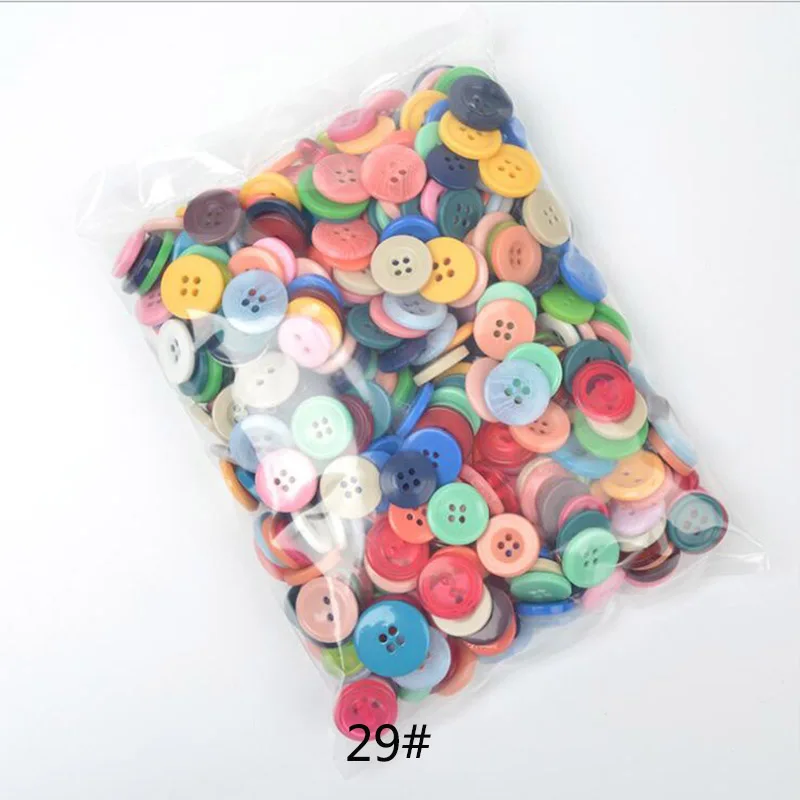 300 шт./лот средний размер разноцветные полимерные кнопки оптовая продажа ручная